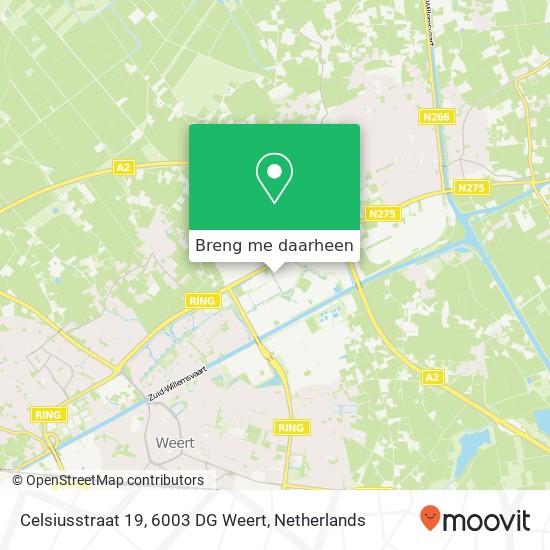 Celsiusstraat 19, 6003 DG Weert kaart