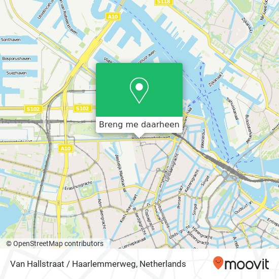 Van Hallstraat / Haarlemmerweg kaart