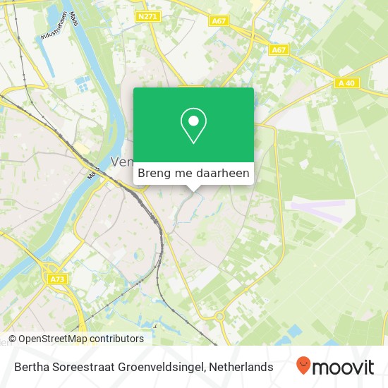 Bertha Soreestraat Groenveldsingel kaart