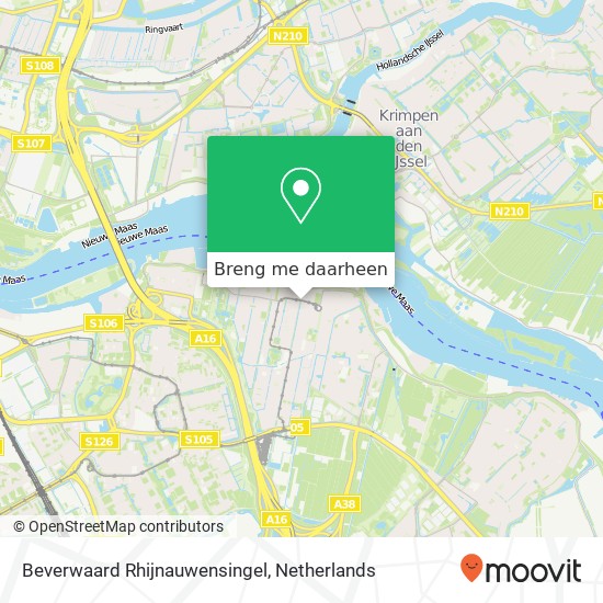 Beverwaard Rhijnauwensingel kaart