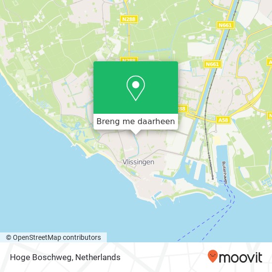 Hoge Boschweg kaart