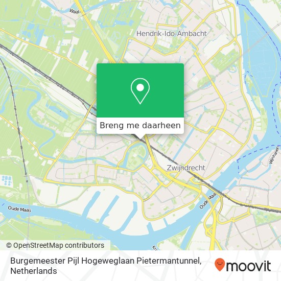 Burgemeester Pijl Hogeweglaan Pietermantunnel kaart