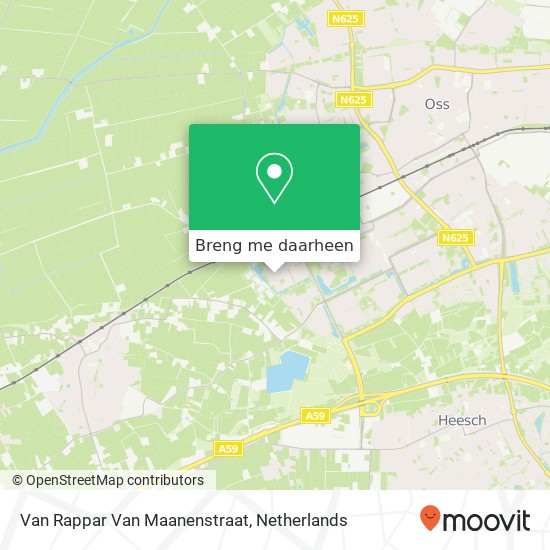 Van Rappar Van Maanenstraat kaart