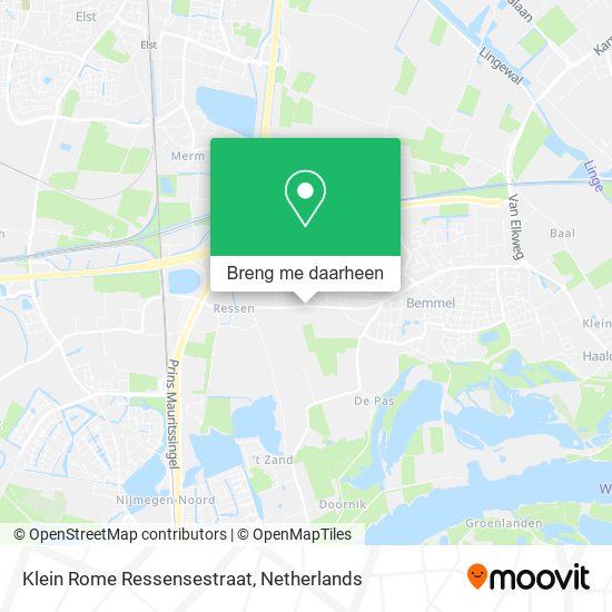 Klein Rome Ressensestraat kaart