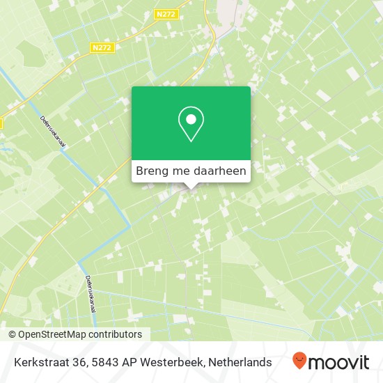 Kerkstraat 36, 5843 AP Westerbeek kaart