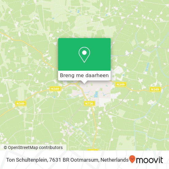 Ton Schultenplein, 7631 BR Ootmarsum kaart