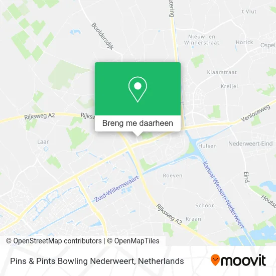Pins & Pints Bowling Nederweert kaart