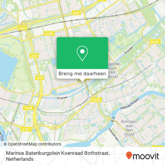 Marinus Batenburgplein Koenraad Bothstraat kaart