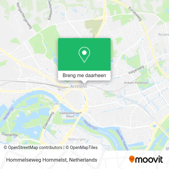 Hommelseweg Hommelst kaart