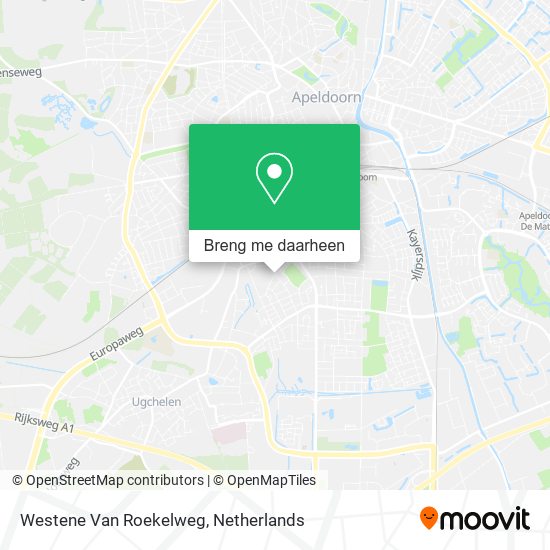 Westene Van Roekelweg kaart