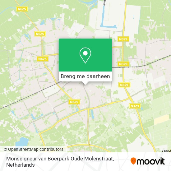 Monseigneur van Boerpark Oude Molenstraat kaart