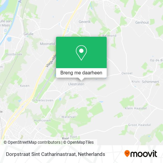 Dorpstraat Sint Catharinastraat kaart
