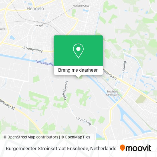 Burgemeester Stroinkstraat Enschede kaart