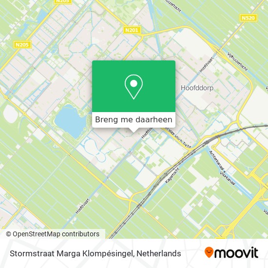 Stormstraat Marga Klompésingel kaart