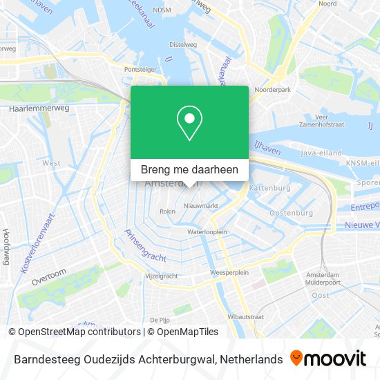 Barndesteeg Oudezijds Achterburgwal kaart