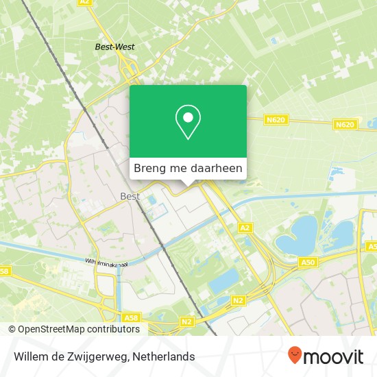 Willem de Zwijgerweg kaart
