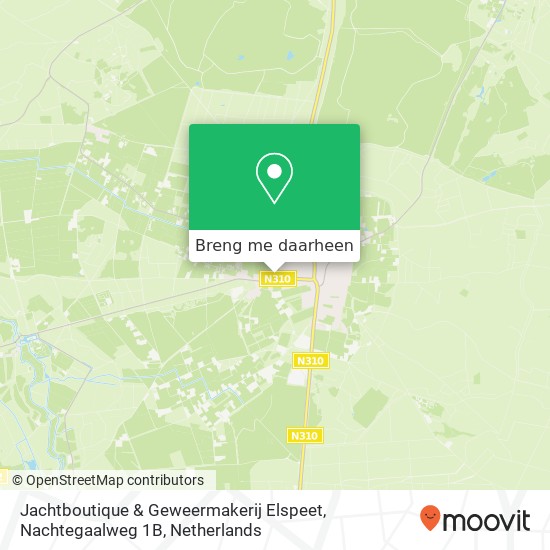 Jachtboutique & Geweermakerij Elspeet, Nachtegaalweg 1B kaart