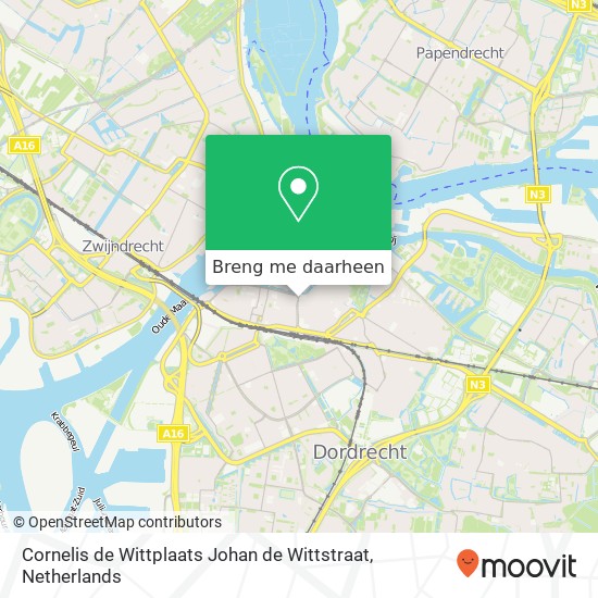 Cornelis de Wittplaats Johan de Wittstraat kaart