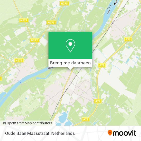 Oude Baan Maasstraat kaart