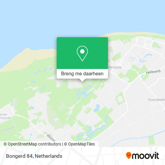 Bongerd 84, 4325 DB Renesse kaart