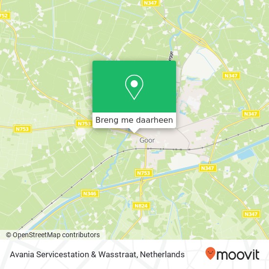 Avania Servicestation & Wasstraat kaart