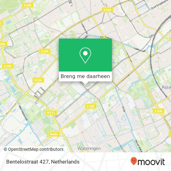 Bentelostraat 427 kaart