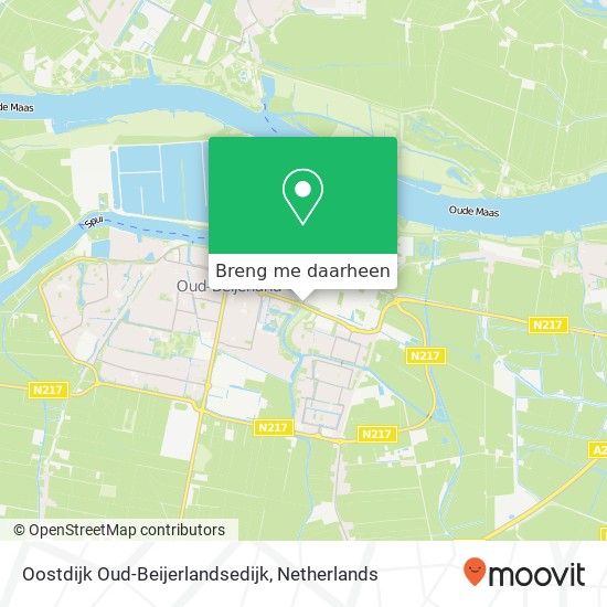 Oostdijk Oud-Beijerlandsedijk kaart