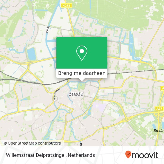 Willemstraat Delpratsingel kaart