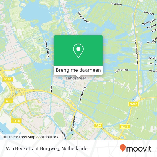 Van Beekstraat Burgweg kaart