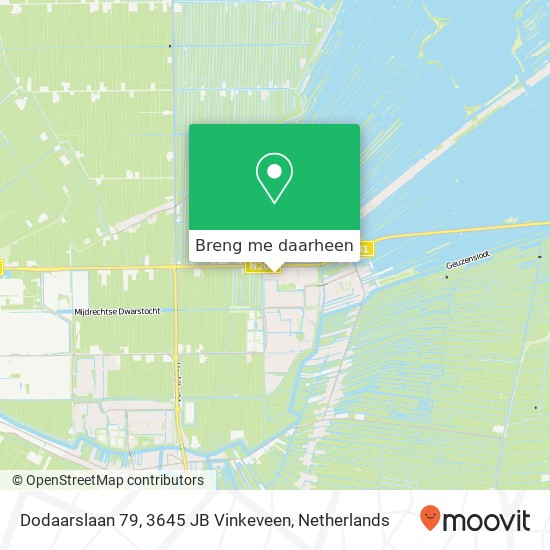 Dodaarslaan 79, 3645 JB Vinkeveen kaart