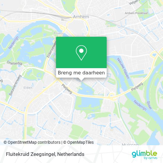 Fluitekruid Zeegsingel kaart