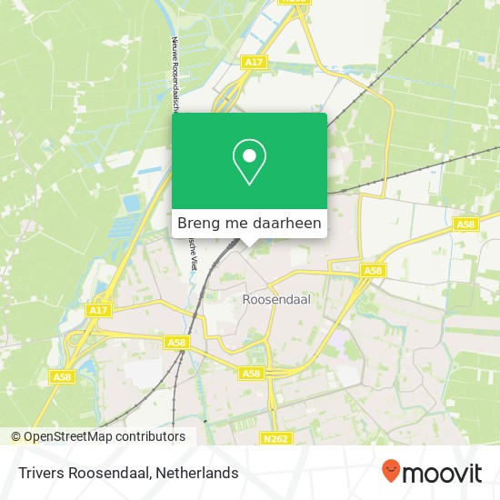 Trivers Roosendaal kaart