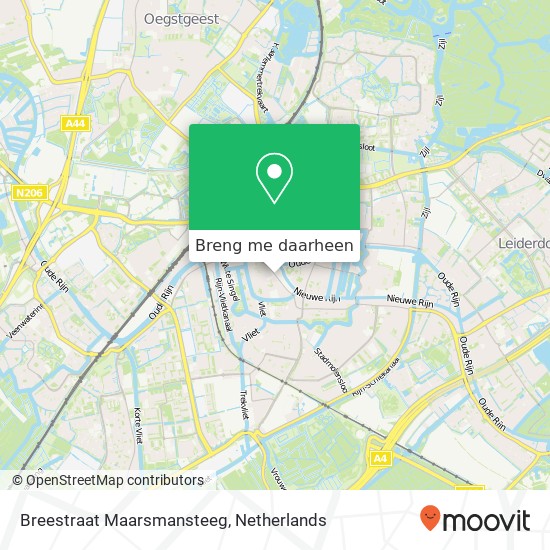 Breestraat Maarsmansteeg kaart