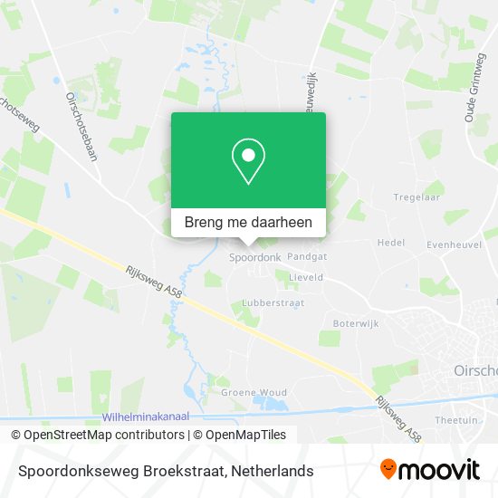 Spoordonkseweg Broekstraat kaart