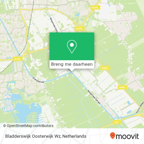 Bladderswijk Oosterwijk Wz kaart
