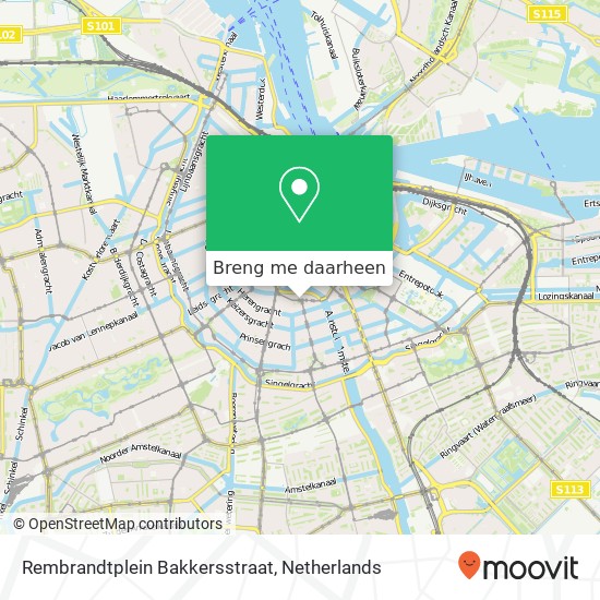 Rembrandtplein Bakkersstraat kaart