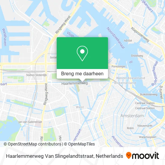 Haarlemmerweg Van Slingelandtstraat kaart