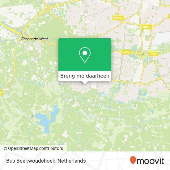 Bus Beekwoudehoek kaart