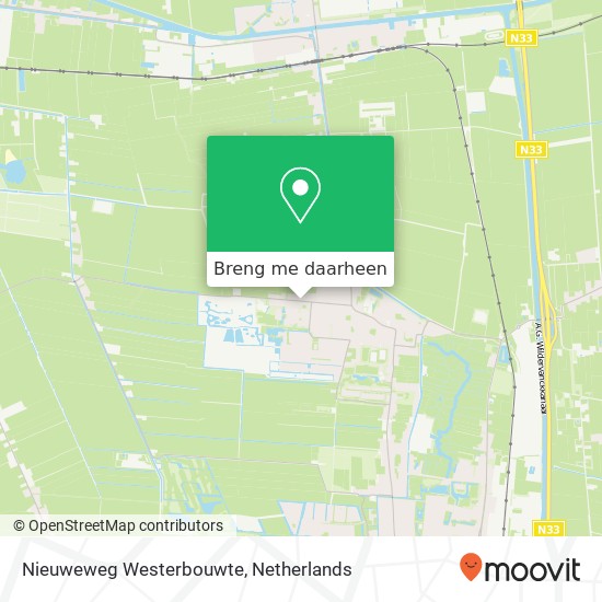 Nieuweweg Westerbouwte kaart