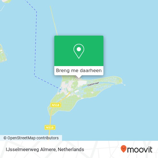 IJsselmeerweg Almere kaart