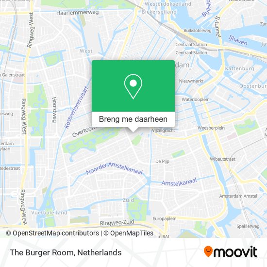 The Burger Room kaart