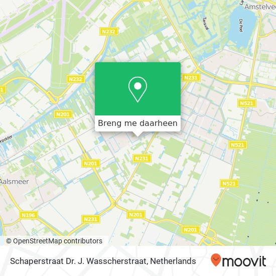 Schaperstraat Dr. J. Wasscherstraat kaart