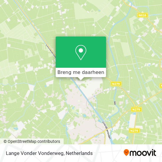 Lange Vonder Vonderweg kaart