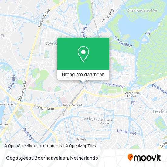 Oegstgeest Boerhaavelaan kaart