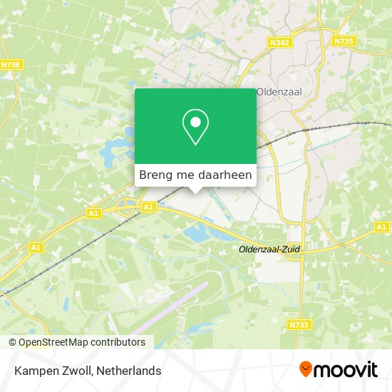 Kampen Zwoll kaart