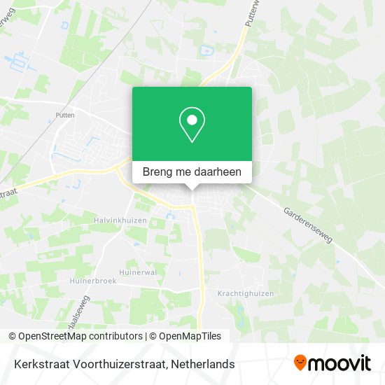 Kerkstraat Voorthuizerstraat kaart