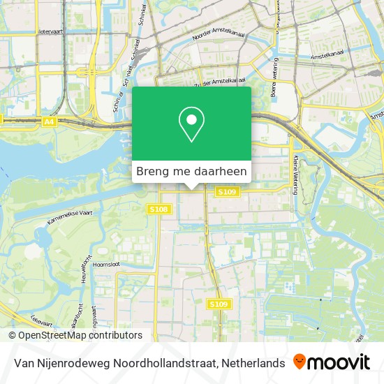 Van Nijenrodeweg Noordhollandstraat kaart
