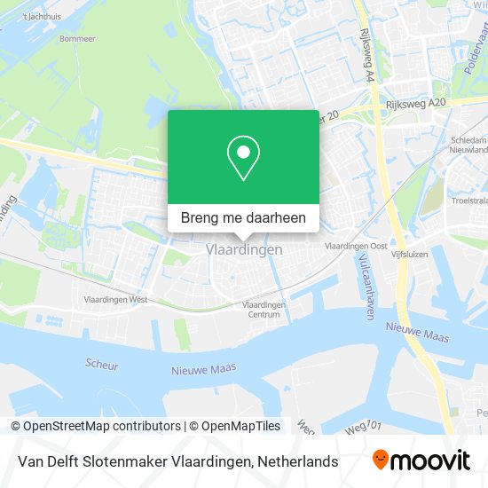 Van Delft Slotenmaker Vlaardingen kaart
