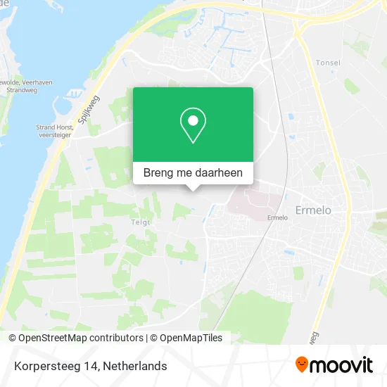 Korpersteeg 14 kaart