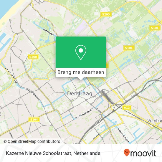 Kazerne Nieuwe Schoolstraat kaart